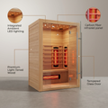Infrared Sauna Built for Home Wellness, FSC Wood, Multi-Zone Heating, Digital Controls