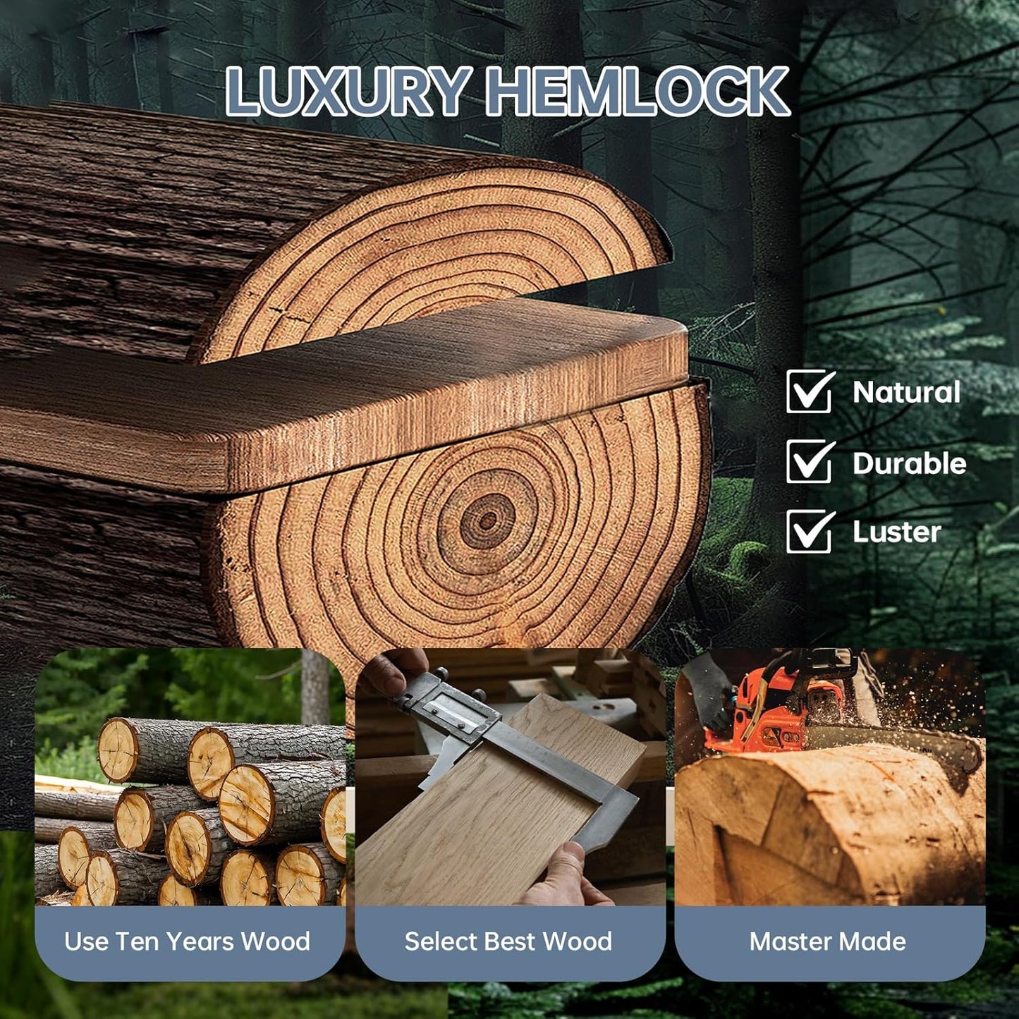 Wood Infrared Sauna, 1 Person Traditional Home Sauna | Canadian Hemlock Indoor Dry Sauna Spa Room for Low EMF with Bluetooth Speakers and Control Panel, 32.67"X 27.55"X 59.44"