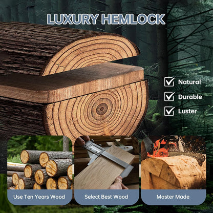 Wood Infrared Sauna, 1 Person Traditional Home Sauna | Canadian Hemlock Indoor Dry Sauna Spa Room for Low EMF with Bluetooth Speakers and Control Panel, 32.67"X 27.55"X 59.44"