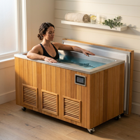 Cold Plunge Tub Built for Daily Recovery, 304 Stainless Steel Basin, Cedar Cabinet, Multi-Stage Filtration — Lifestyle
