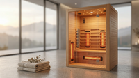 Heliox LuminaWood Infrared Sauna Cabin — Lifestyle