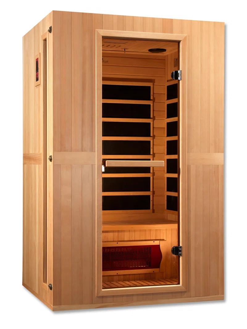 Dynamic Infrared Serenity Dual Tech 2 Person Bluetooth Compatible FAR Infrared Hemlock Sauna