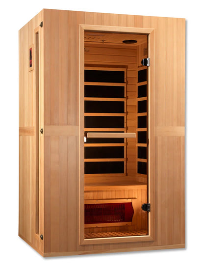Dynamic Infrared Serenity Dual Tech 2 Person Bluetooth Compatible FAR Infrared Hemlock Sauna