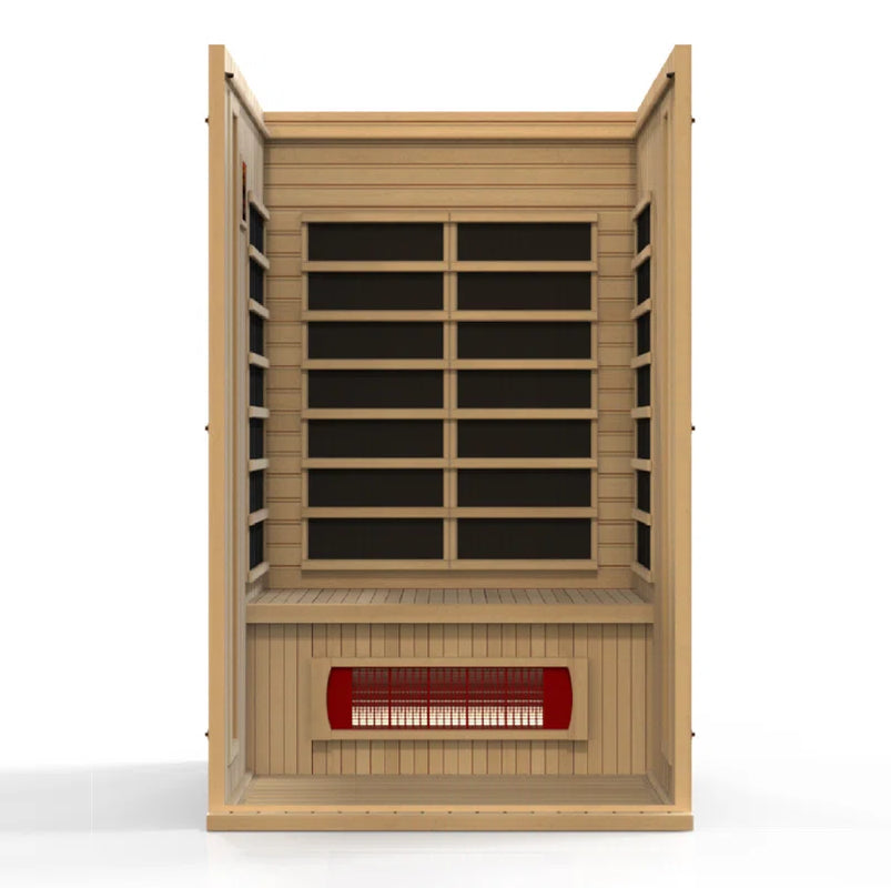 Dynamic Infrared Serenity Dual Tech 2 Person Bluetooth Compatible FAR Infrared Hemlock Sauna