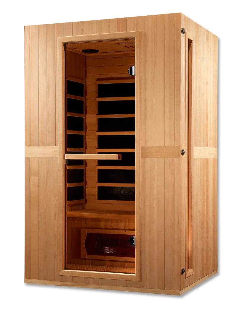 Dynamic Infrared Serenity Dual Tech 2 Person Bluetooth Compatible FAR Infrared Hemlock Sauna