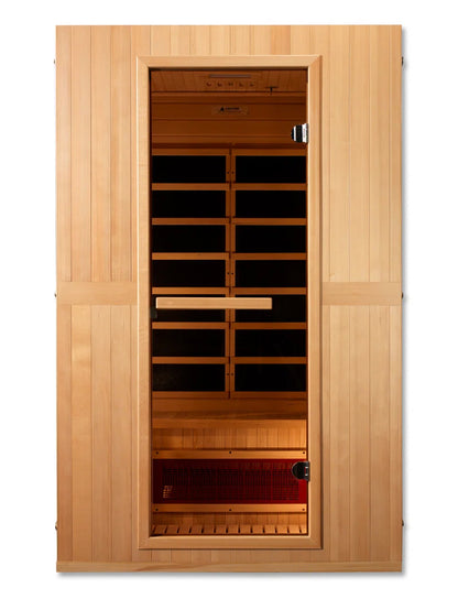 Dynamic Infrared Serenity Dual Tech 2 Person Bluetooth Compatible FAR Infrared Hemlock Sauna