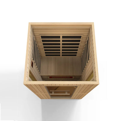 Dynamic Infrared Serenity Dual Tech 2 Person Bluetooth Compatible FAR Infrared Hemlock Sauna