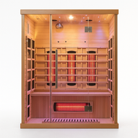 Infrared Sauna Cabin Built for Deep Relaxation, Nordic Spruce Construction, Multi-Panel Heating, Glass Door Entry