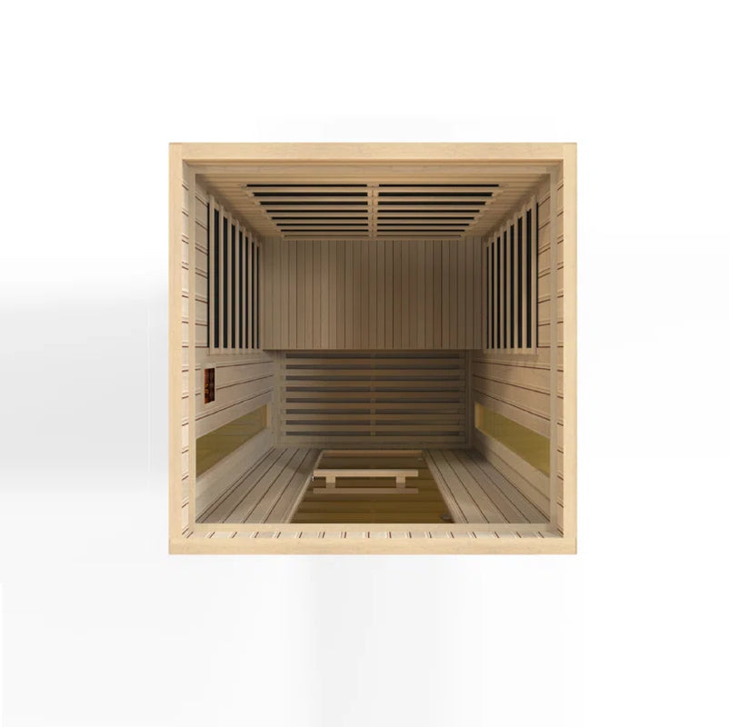 Dynamic Infrared Serenity Dual Tech 2 Person Bluetooth Compatible FAR Infrared Hemlock Sauna